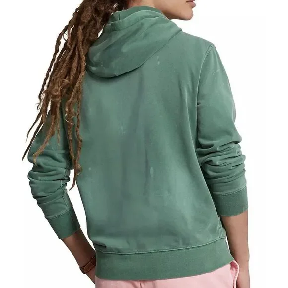 Polo Ralph Lauren Key West Fleece Hoodie Men Sz Small Green Nautical Graphic New